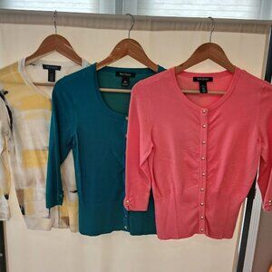 LOT OF 3 Beautiful White House Black Market Sweater XS